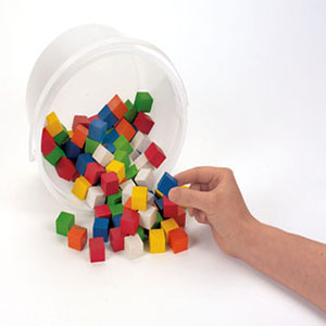 2 cm Wooden Colour Cubes