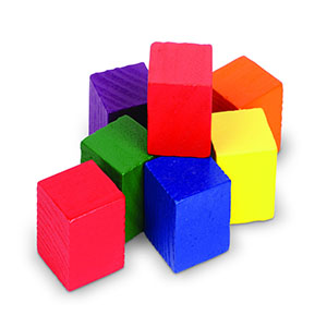 Colour Cubes Wooden 1inch